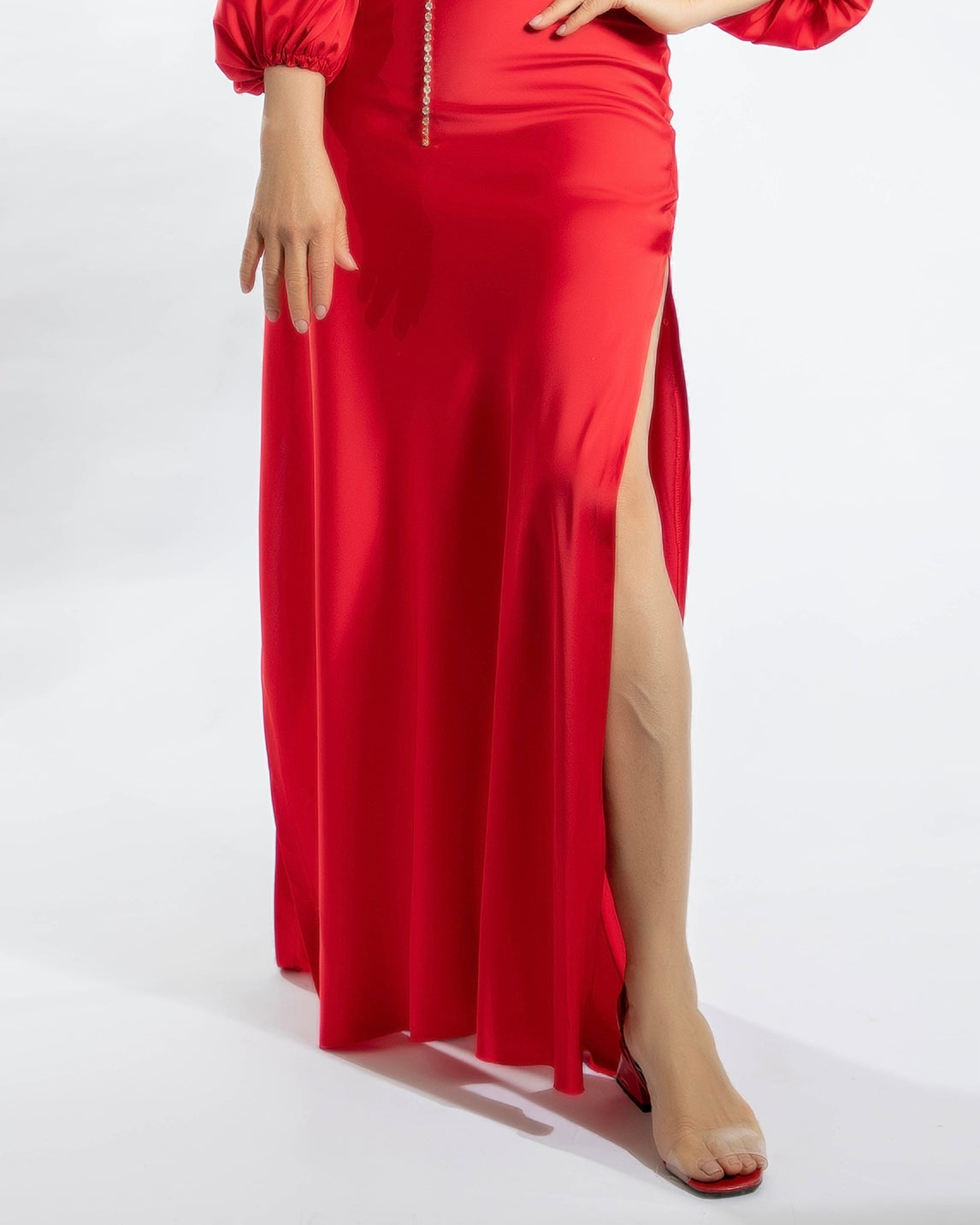 Silk red dress