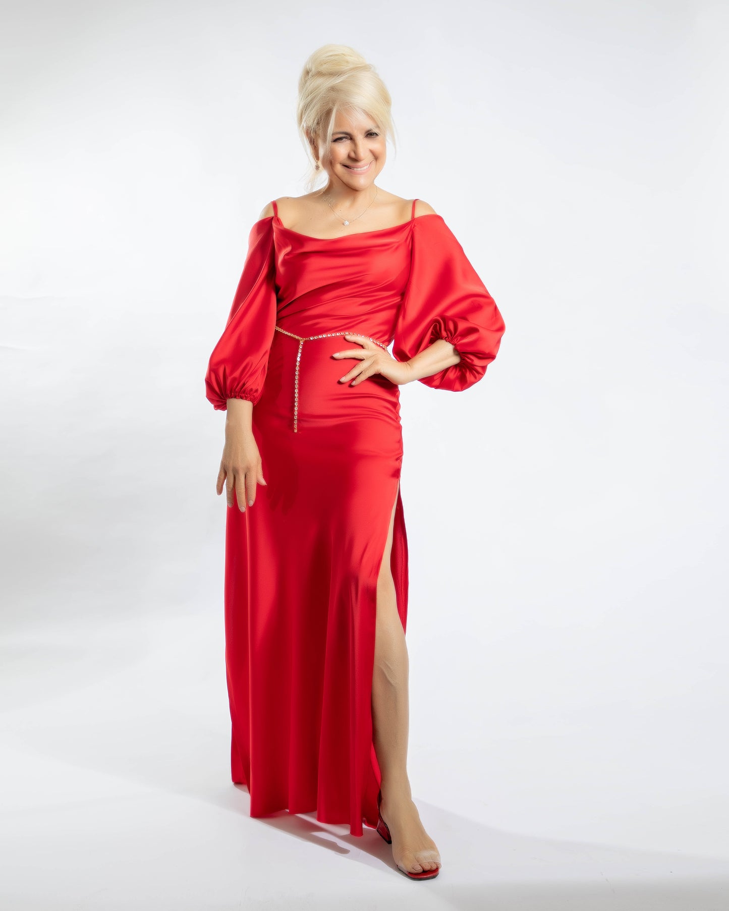 Silk red dress
