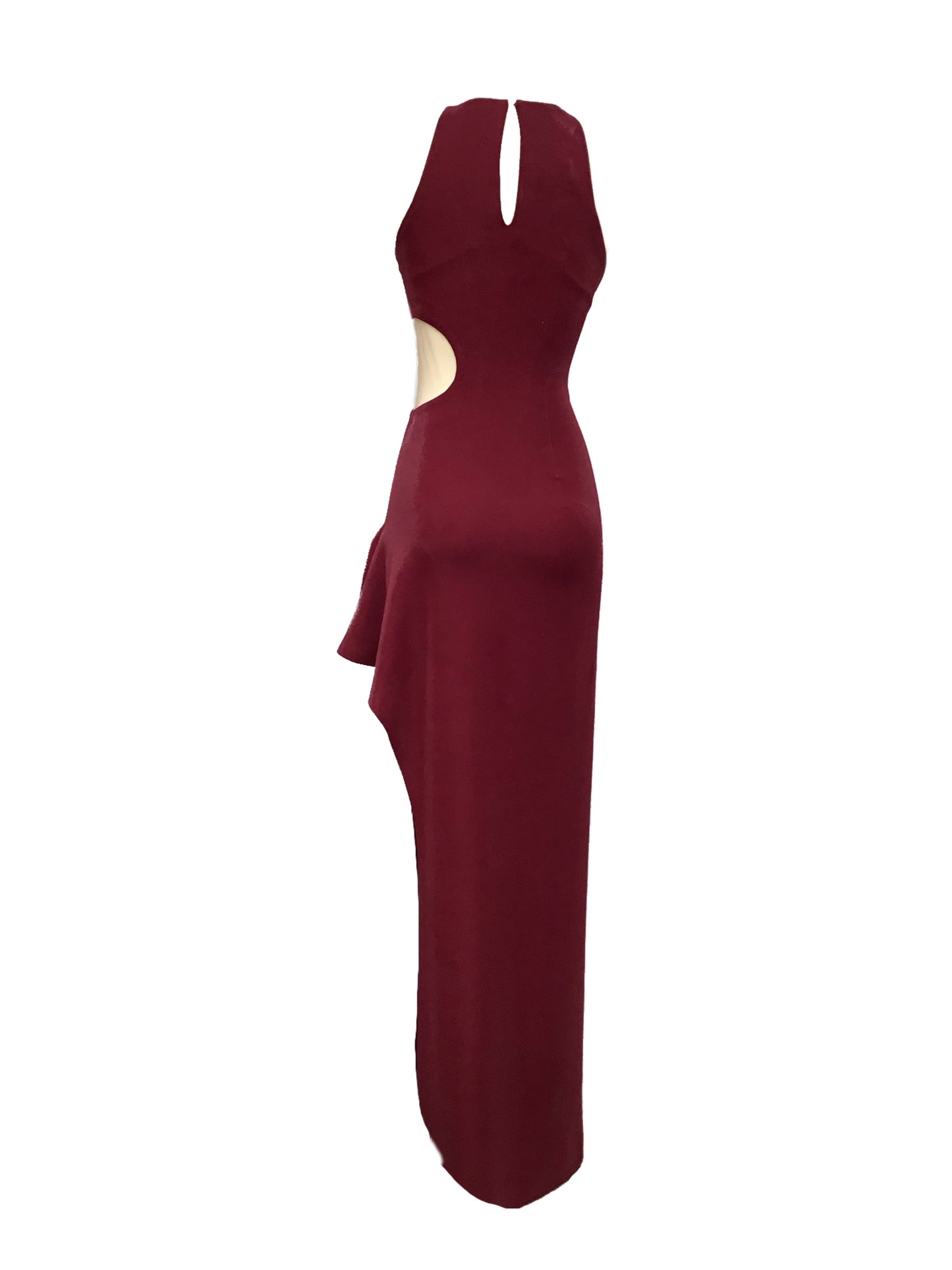 Burgundy Cutout Dress
