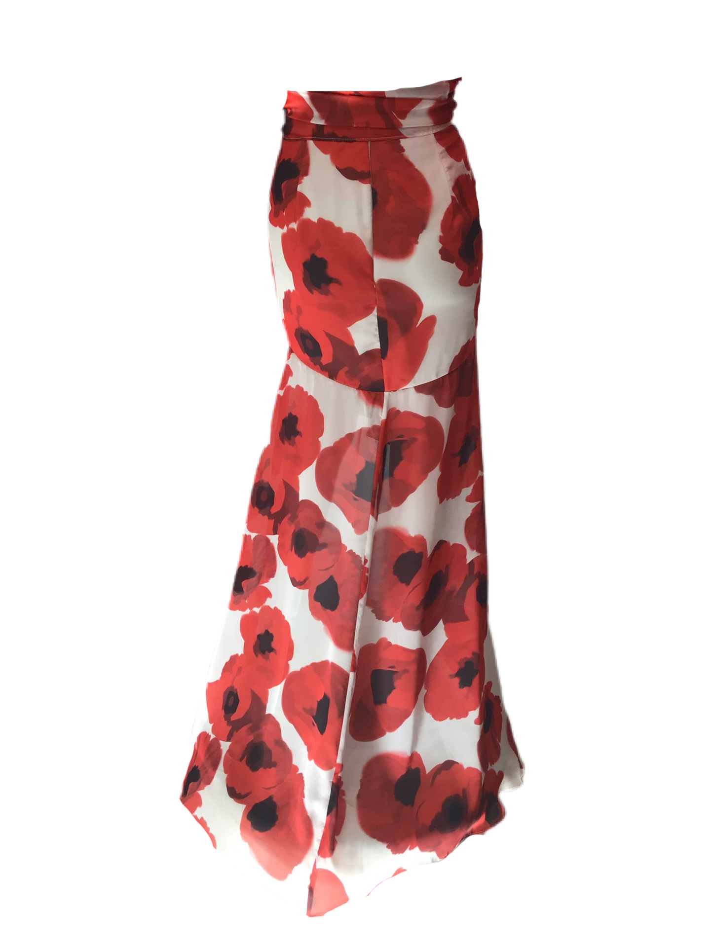 Long silk skirt