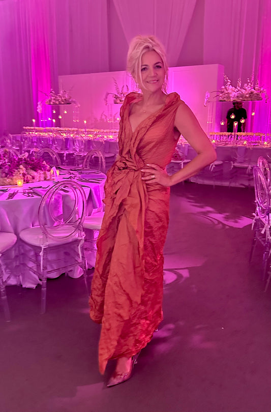 Corrugate silk drees