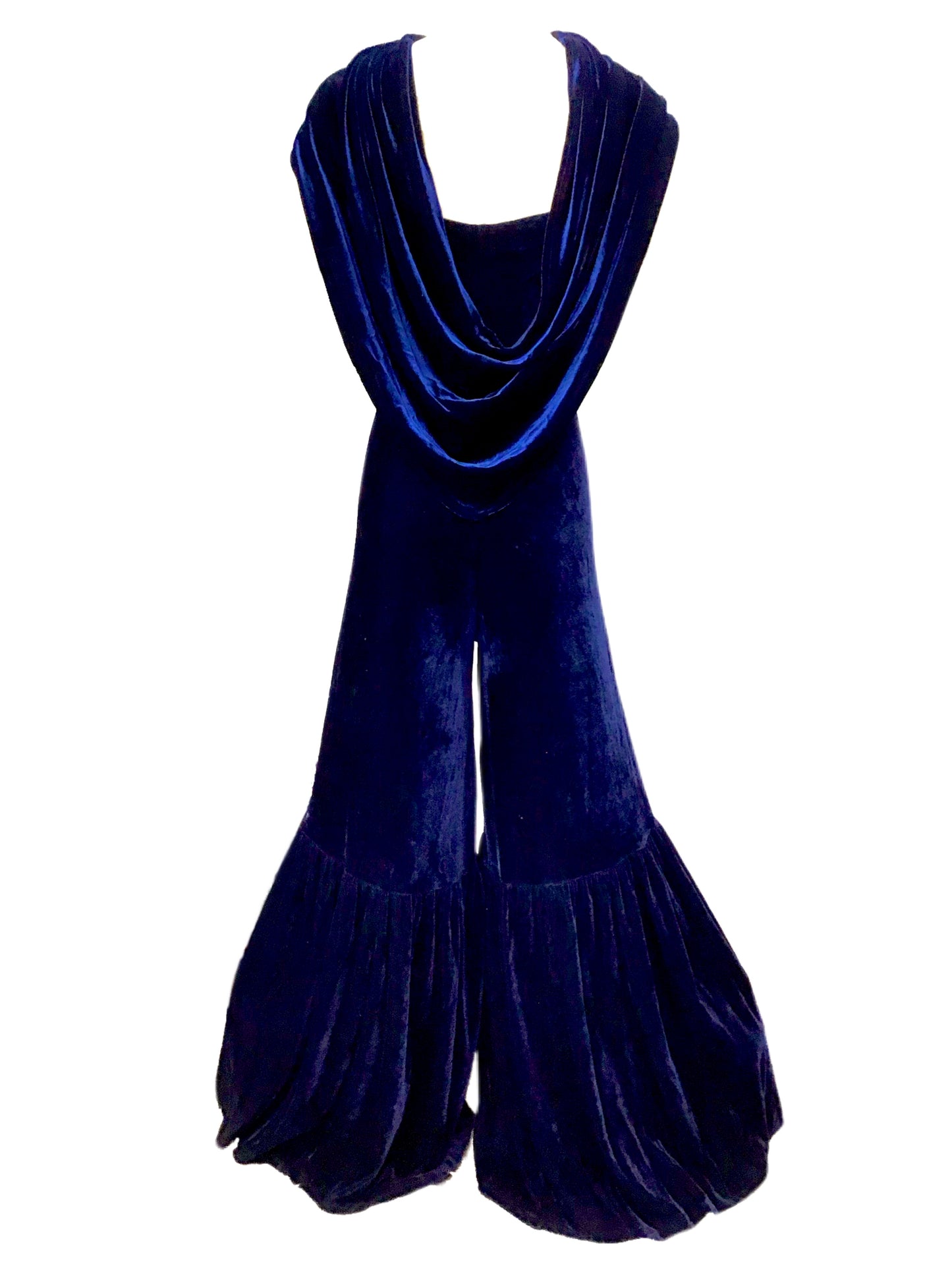 Dark Blue Velvet Jumpsuit